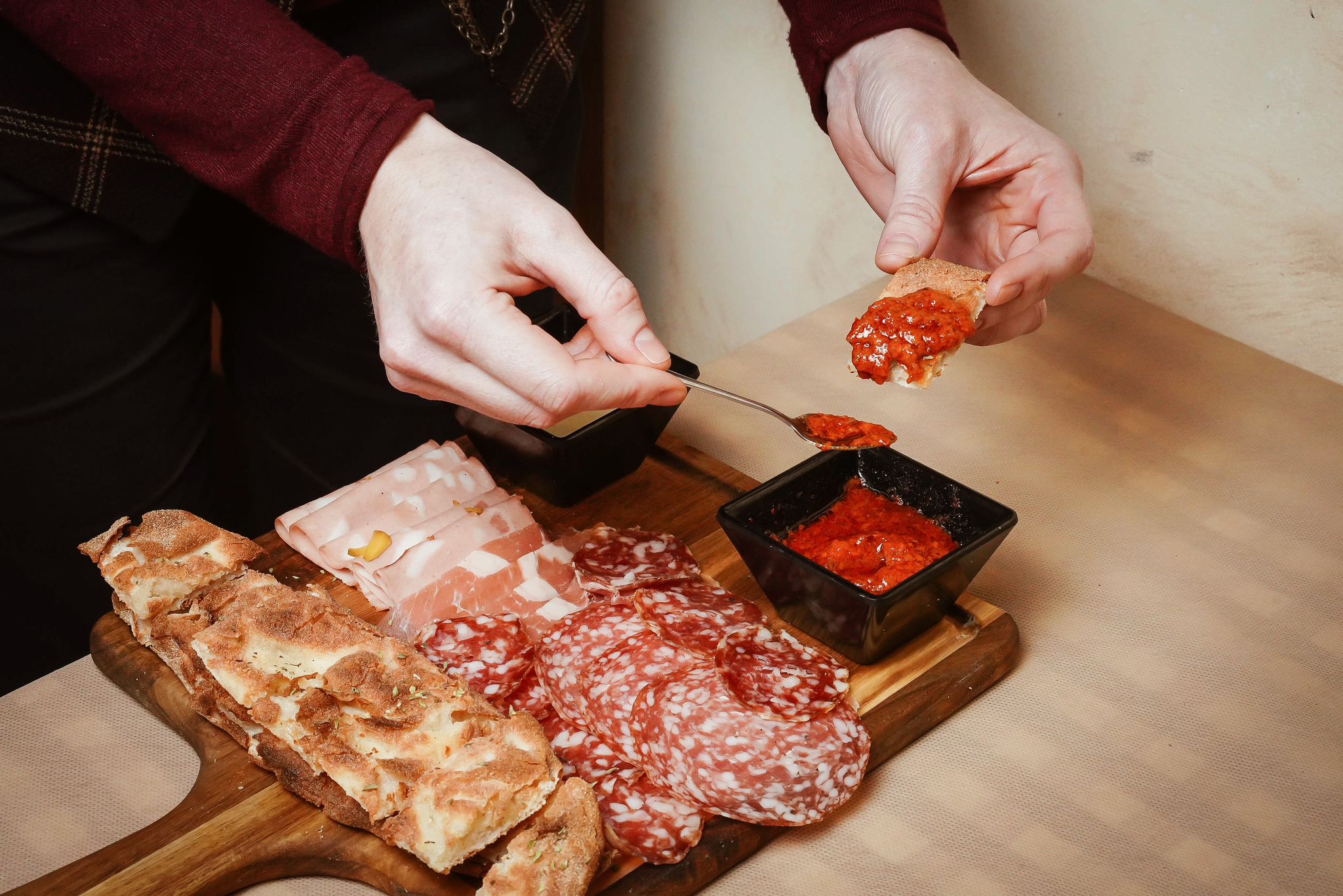 Nduja Calabrese y focaccia 
